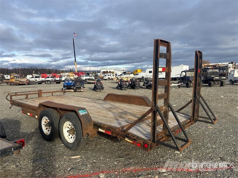 PJ 18 ft T/A Flatbed Trailer Platformas/izkraušana no sāniem