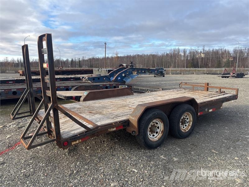 PJ 18 ft T/A Flatbed Trailer Platformas/izkraušana no sāniem