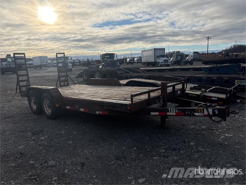 PJ 18 ft T/A Flatbed Trailer Platformas/izkraušana no sāniem