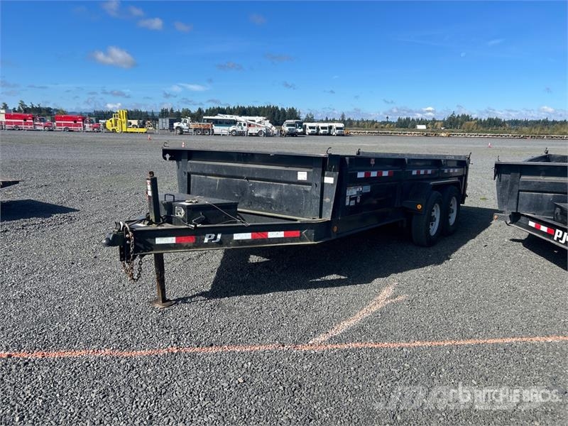 PJ Trailers Trailers 16 ft T/A Dump Utility Trailer Самоскиди