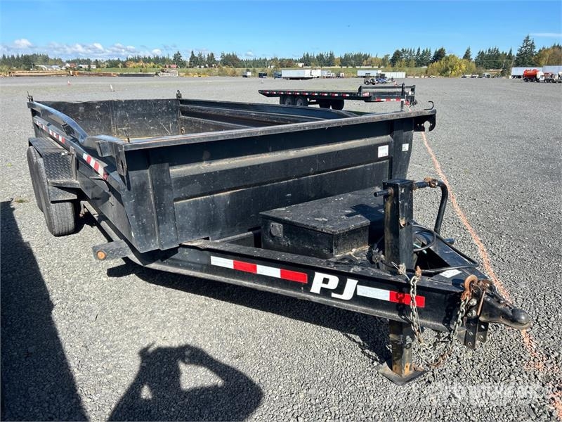 PJ Trailers Trailers 16 ft T/A Dump Utility Trailer Самоскиди