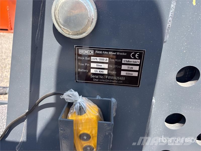 PROMECH FW80 Electric Fifth Wheel Wrecker Attachme Outros componentes
