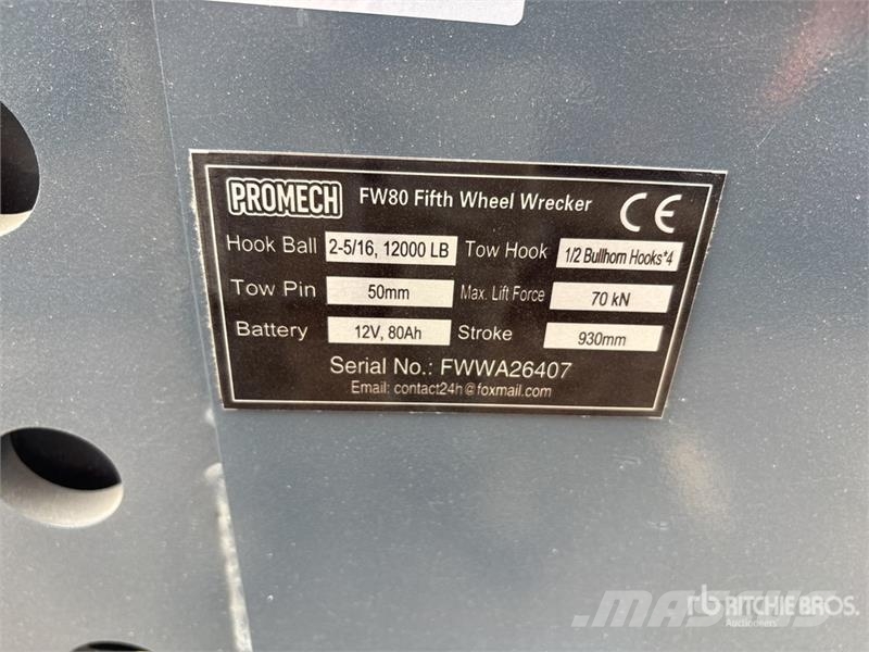 PROMECH FW80 Fifth Wheel Wrecker Attachment (Unuse Outros componentes