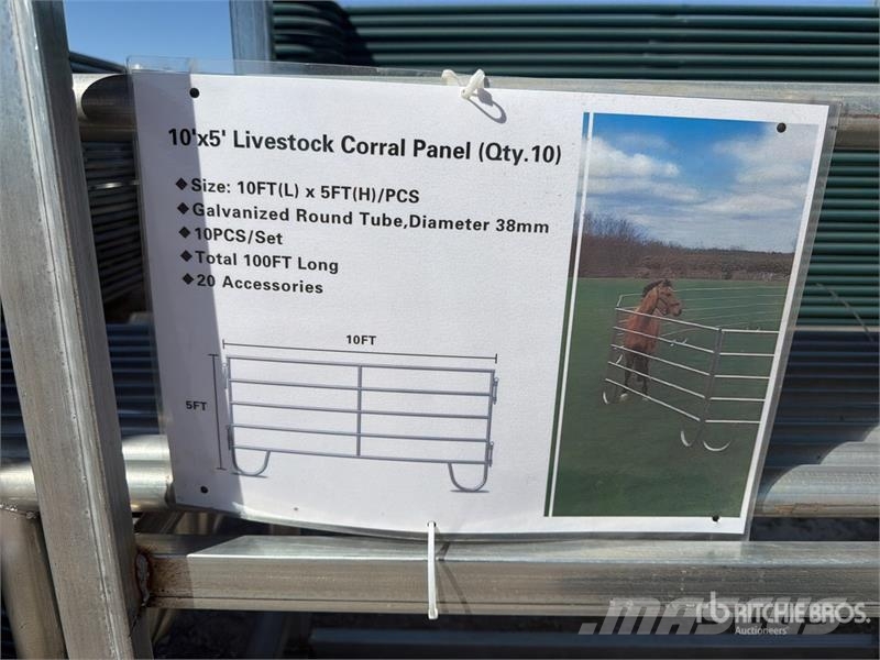 Quantity of (10) 10 ft x 5 ft Corral Livestock Pan Weitere Viehgeräte
