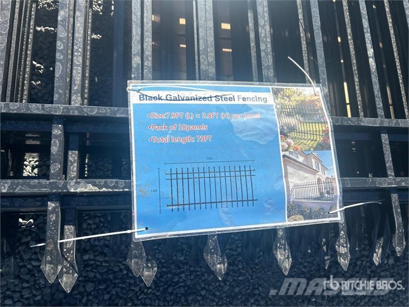 Quantity of (10) 7 ft 10 in x 3 ft 9 in Galvanized Fencing equipment