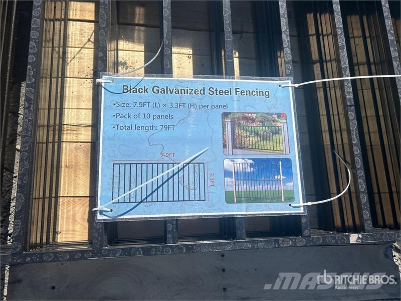 Quantity of (10) 7 ft 10 in x 3 ft 3 in Galvanized Fencing equipment