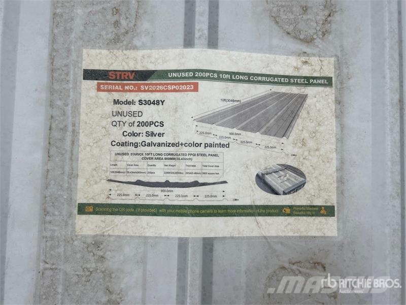  Quantity of 10 Ft. x 36 in. Corrugated Steel Panel Gradbeništvo - drugo