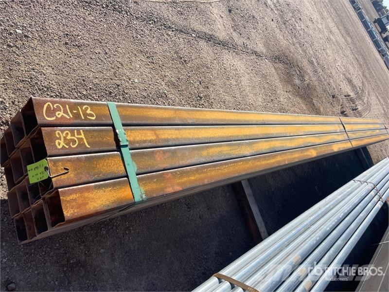 Quantity of (16) 3 5/8 SQ 21 ft Steel Drugi deli