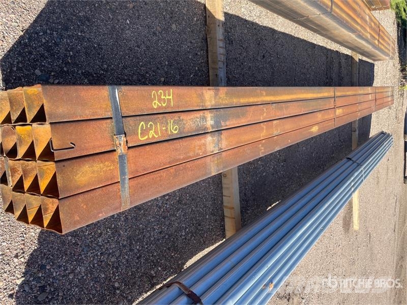 Quantity of (16) 3 5/8 SQ 24 ft Steel Drugi deli