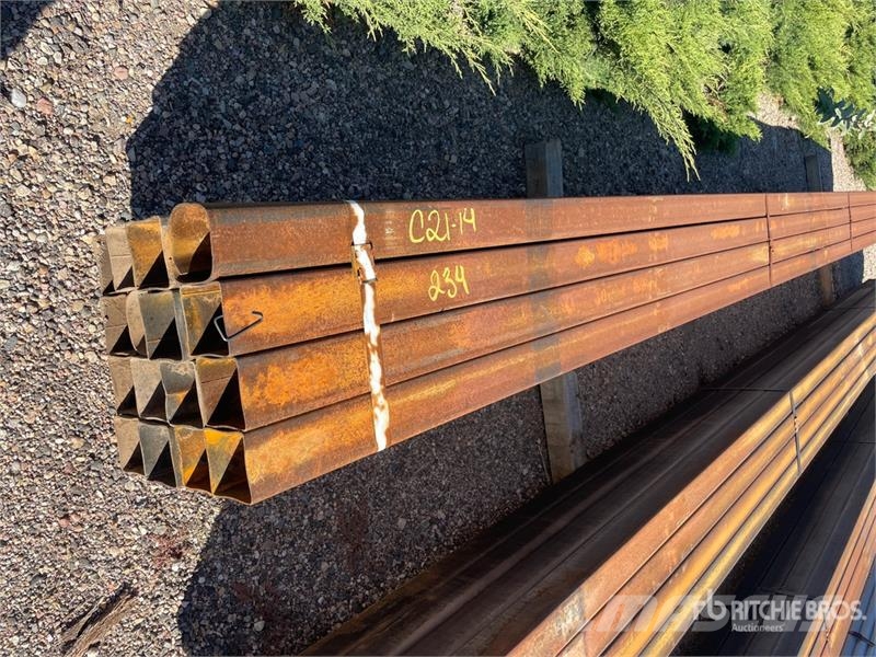 Quantity of (16) 3 5/8 SQ 21 ft Steel Drugi deli