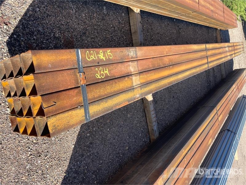 Quantity of (16) 3 5/8 SQ 24 ft Steel Drugi deli