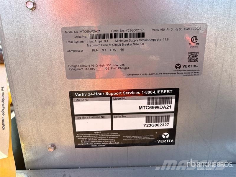 Quantity of (18) Pallets of Liebert Mini Mate Air 加熱・解凍設備