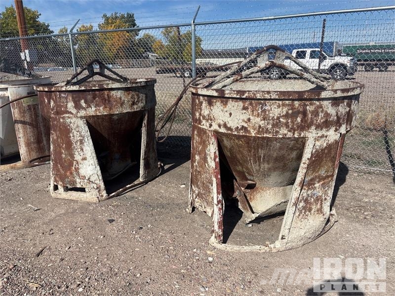  Quantity of (2) 1 yd Concrete Bucket Crane parts and equipment