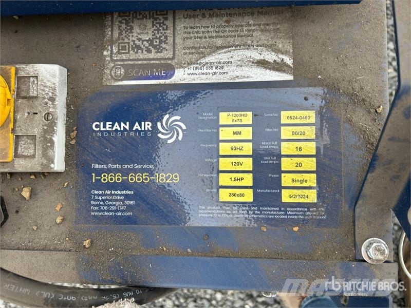 Quantity of (2) Clean Air Industries P-1200HD Ele Egyéb mezőgazdasági gépek