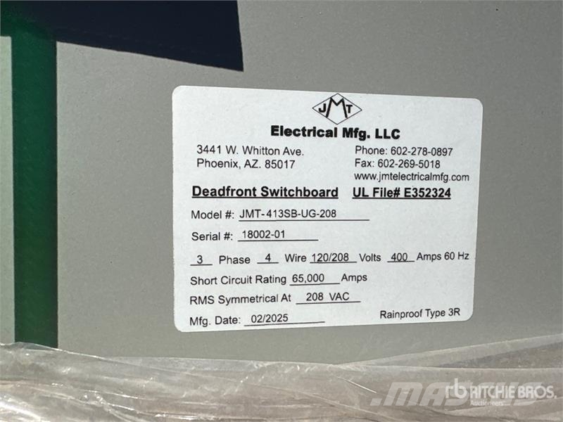 Quantity of (2) Electrical Mfg. LLC JMT-413SB-UG- Andet tilbehør