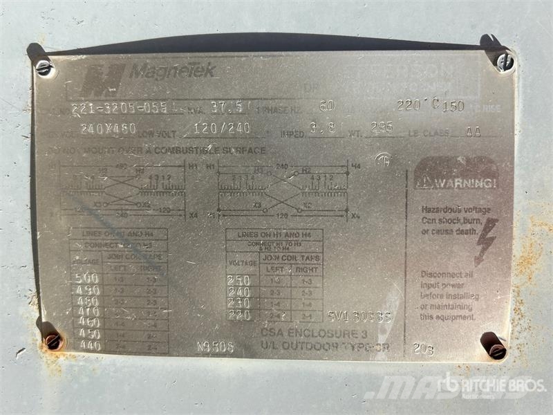  Quantity of (2) Magnetek 37 kva Transformer Muu
