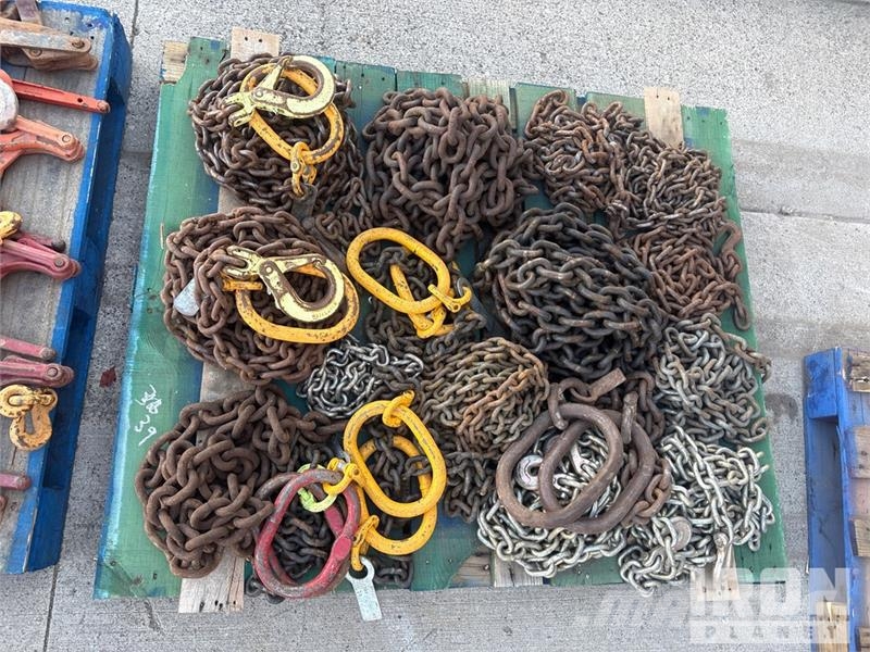  Quantity of (2) Pallets of Chains and Binders Diger parçalar