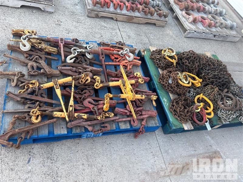  Quantity of (2) Pallets of Chains and Binders Diger parçalar
