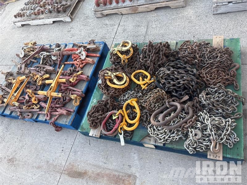  Quantity of (2) Pallets of Chains and Binders Diger parçalar