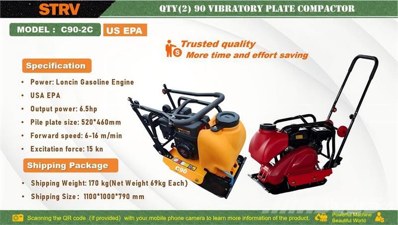  Quantity of (2)  STARVOX C90-2C Vibratory Plate Co Vibratoare