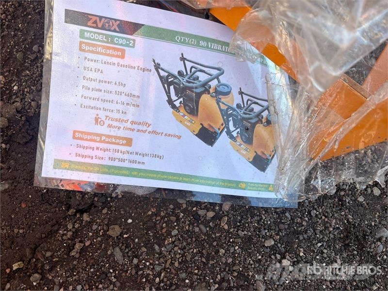  Quantity of (2)  ZVOX C90-2 Vibratory Plate Compac Vibro plošče
