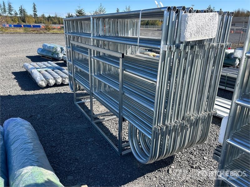 Quantity of (20) 10 ft x 5 ft Livestock Corral Pan Verricelli, paranchi e sollevatori per materiali