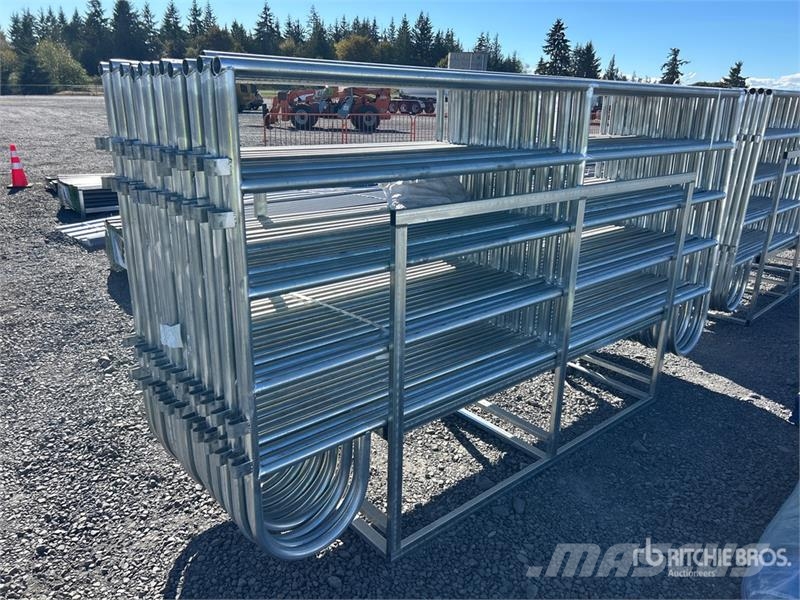 Quantity of (20) 10 ft x 5 ft Livestock Corral Pan Verricelli, paranchi e sollevatori per materiali