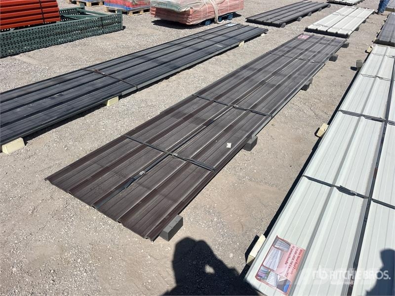Quantity of (20) 19.69 ft x 3 ft Brown Metal Roof Seilwinden, Bauaufzüge und Lastenaufzüge