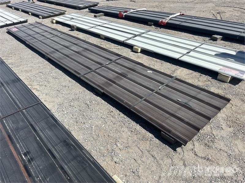 Quantity of (20) 19.69 ft x 3 ft Brown Metal Roof Seilwinden, Bauaufzüge und Lastenaufzüge