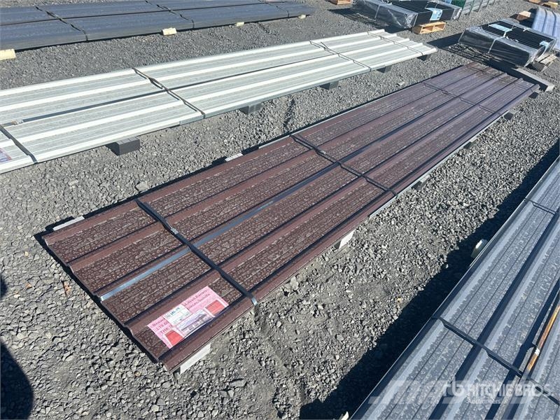  Quantity of (20) 20 ft x 3 ft Brown Metal Roof Pan المصاعد والرافعات المادية