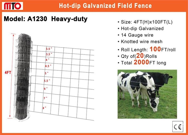  Quantity of (20)  MTO A1230 100 ft x 4 ft Galvaniz Fencing equipment