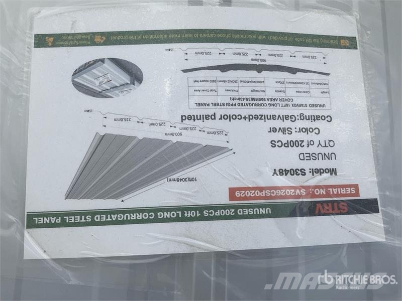 Quantity of (200) STARVOX S3048Y Corrugated Steel Talhas, guinchos e elevadores de materiais