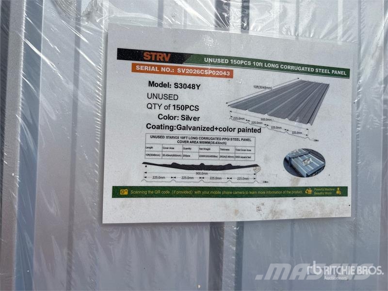 Quantity of (200) STARVOX S3048Y 3 ft x 10 ft Cor Montacargas y elevadores de material