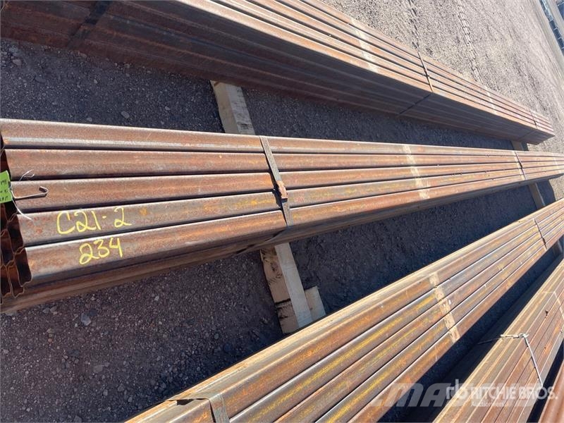 Quantity of (25) 2 1/4 SQ 28 ft Steel Drugi deli