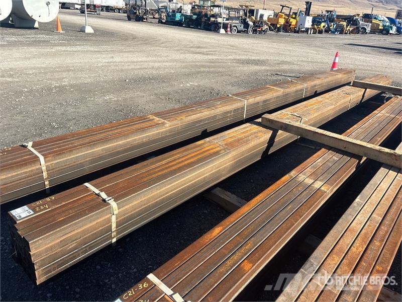 Quantity of (25) 288 in Steel Square Tubing (Unuse Vintsid, telfrid ja materjaliliftid