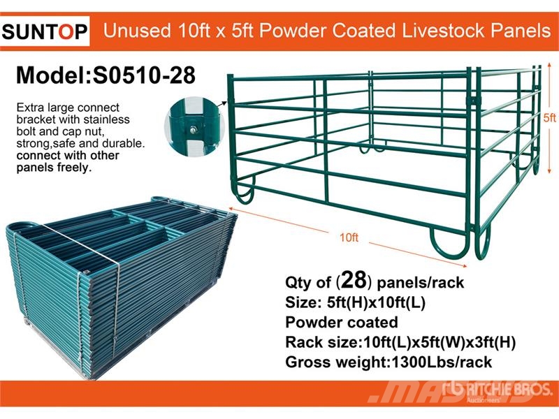Quantity of (28) SUNTOP S0510-28 10 ft x 5 ft Pow Άλλα μηχανήματα κτηνοτροφίας και εξαρτήματα