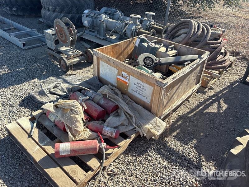  Quantity of (3) Pallets of pallet of hoses, table, مكونات أخرى