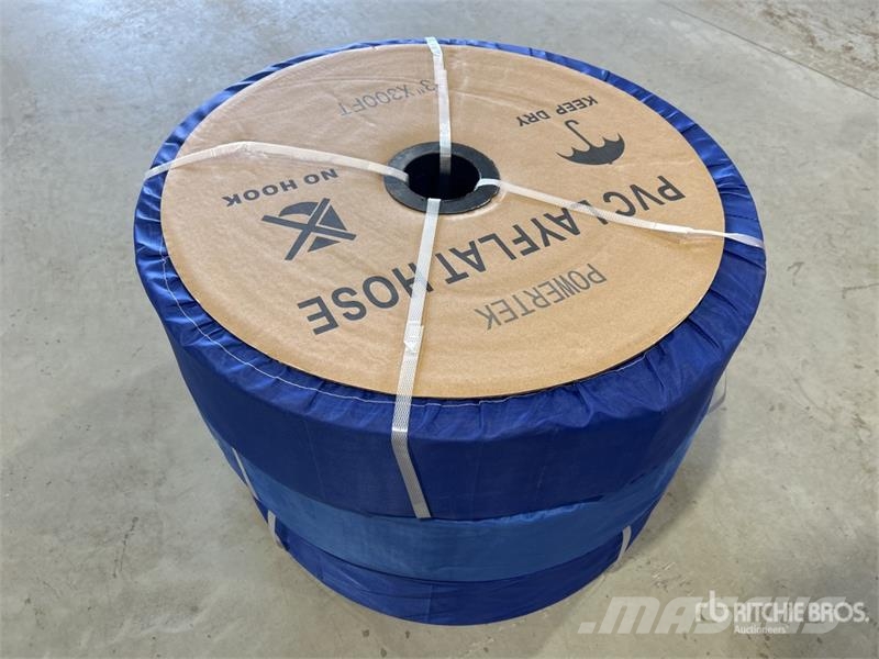  Quantity of (3)  Powertek 3"-300FT PVC Layflat Wat Priedai