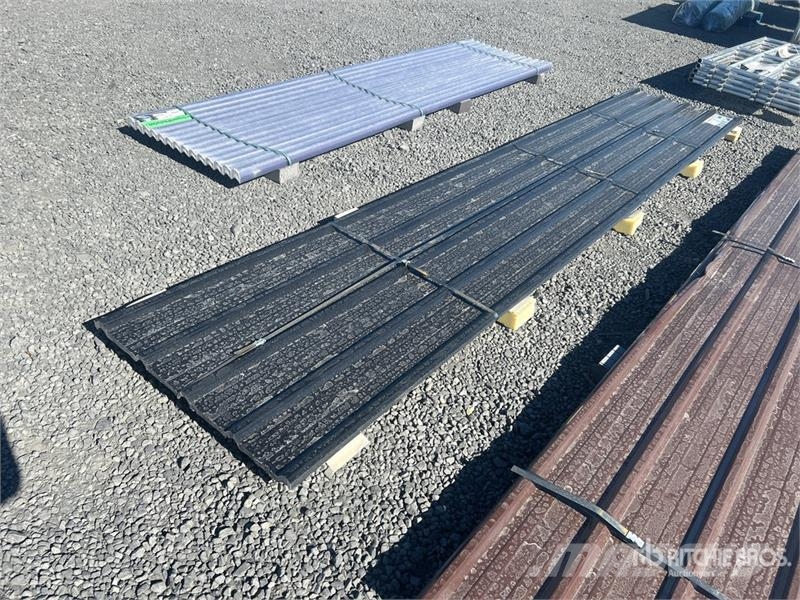  Quantity of (30) 16 ft x 3 ft Black Metal Roof Pan المصاعد والرافعات المادية