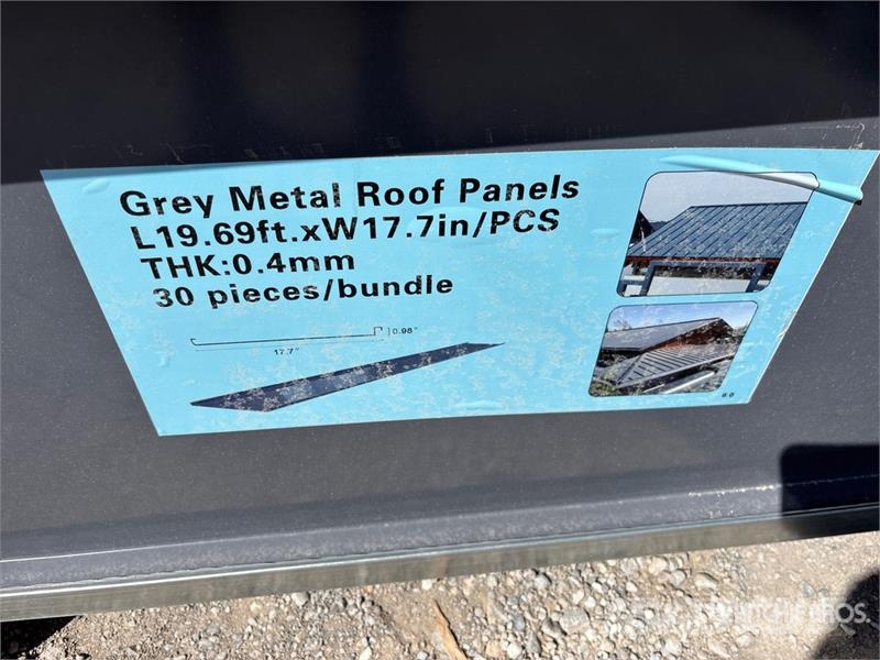  Quantity of (30) 19.69 ft x 17.7 in Grey Metal Roo Seilwinden, Bauaufzüge und Lastenaufzüge