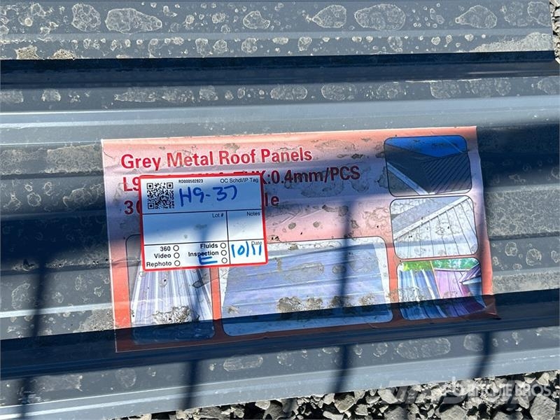  Quantity of (30) 9.84 ft x 3 ft Grey Metal Roof Pa Talhas, guinchos e elevadores de materiais