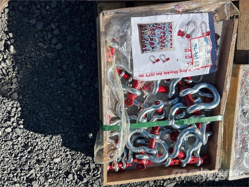  Quantity of (30) Heavy-Duty D-Ring Shackle (Unused Piezas y equipos para grúas