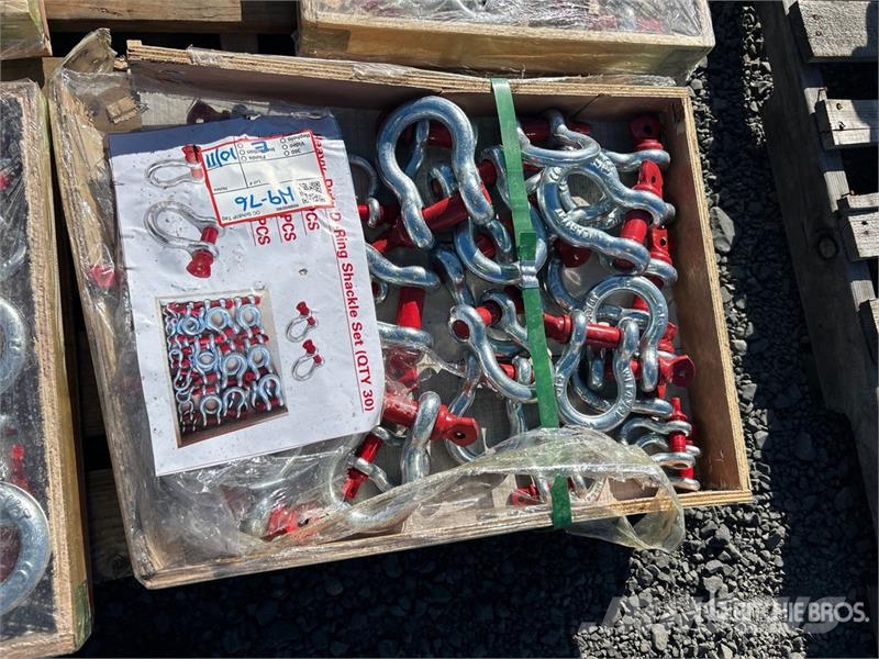  Quantity of (30) Heavy-Duty D-Ring Shackle (Unused Piezas y equipos para grúas