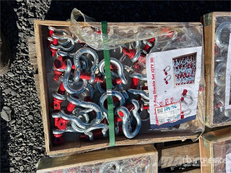  Quantity of (30) Heavy-Duty D-Ring Shackle (Unused Piezas y equipos para grúas