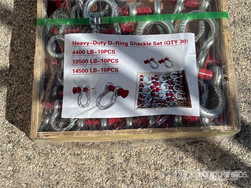 Quantity of (30) Heavy-Duty D-Ring Shackle (Unused Pacēlāju/krānu aprīkojums