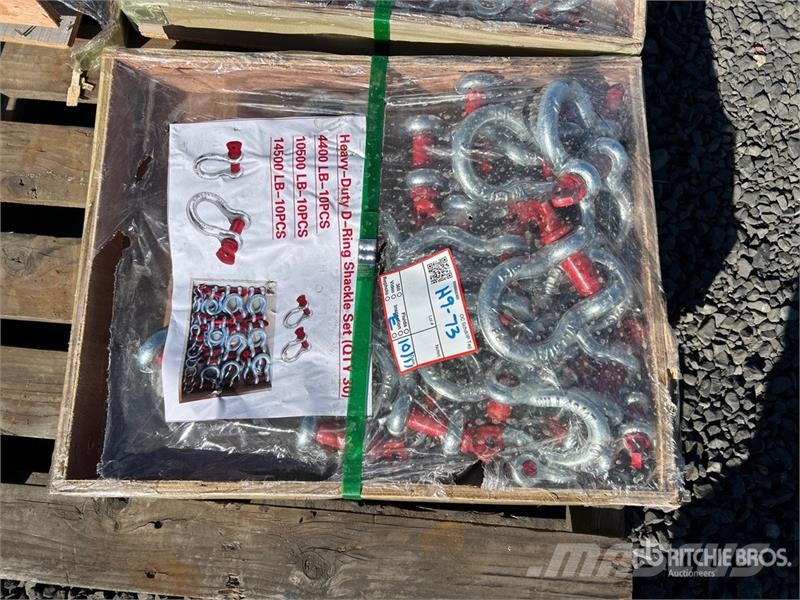 Quantity of (30) Heavy-Duty D-Ring Shackle (Unused Piezas y equipos para grúas