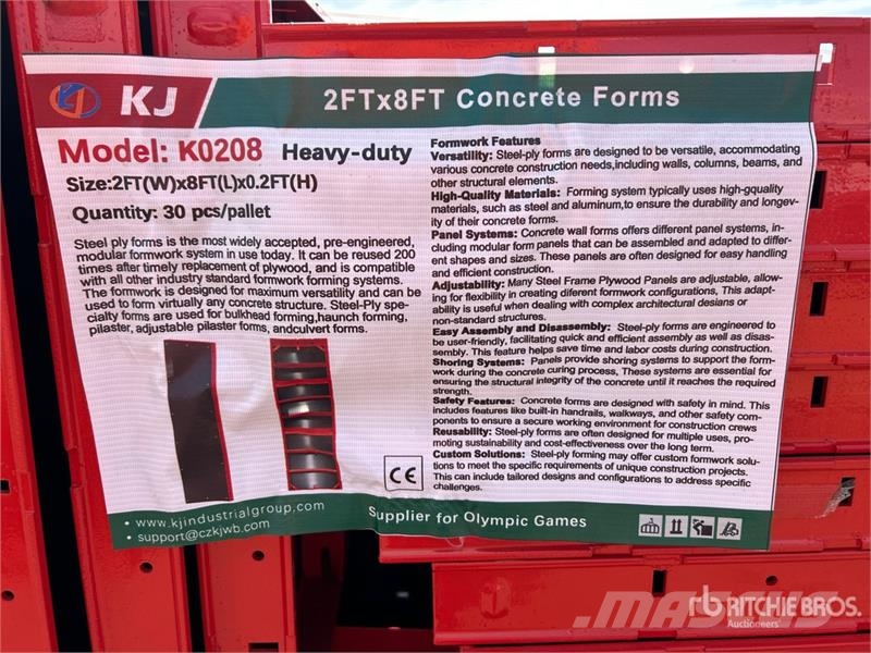 Quantity of (30) KJ K0208 Steel Frame Formwork Co Betoonivalmistamistarvikud