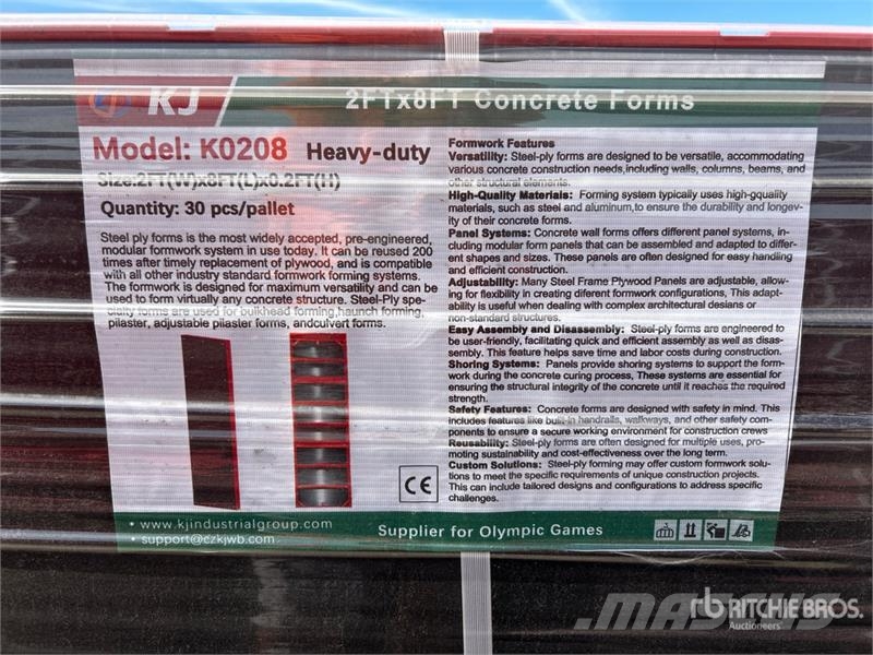 Quantity of (30) KJ K0208 Steel Frame Formwork Co Betoonivalmistamistarvikud