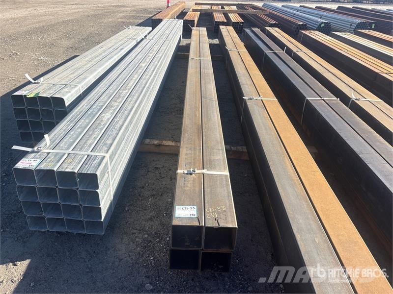 Quantity of (4) 240 in Steel Square Tubing (Unused Vintsid, telfrid ja materjaliliftid