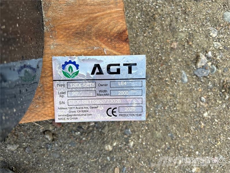 Quantity of (5) AGT 12EX-SET5 Mini Excavator Atta Outros componentes